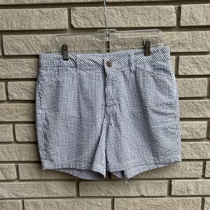 St. John's Bay 5" Shorts Seersucker Striped Cotton/Spandex Size 10